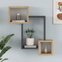 Hanah Home Ars3-Sa Estantería de Pared Roble y Antracita